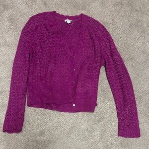 Sundance Fuchsia Cable Knit Cardigan